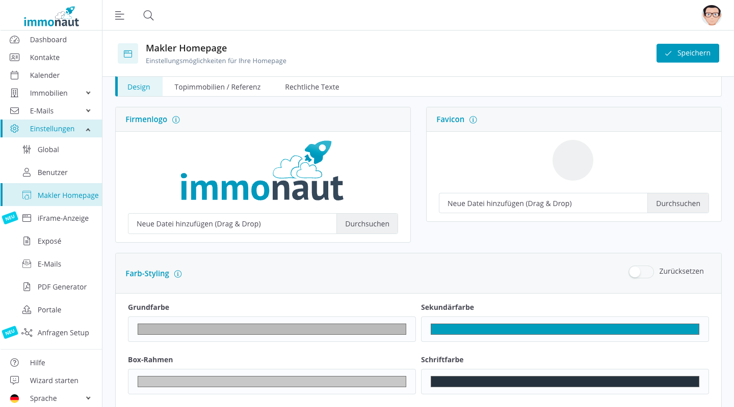 makler_homepage_einstellungen_bild_1