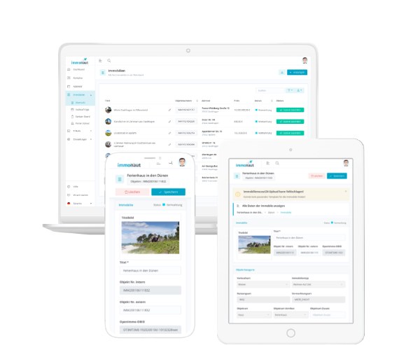 software für makler immobilienverwaltung cloud software matching immonaut responsive mobil laptop