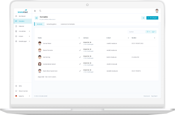 software für makler immobilienverwaltung cloud software matching immonaut adressverwaltung cloud